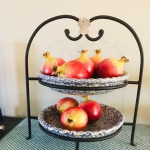 🤗 Wrought Iron Serving Stand LIKE NEW